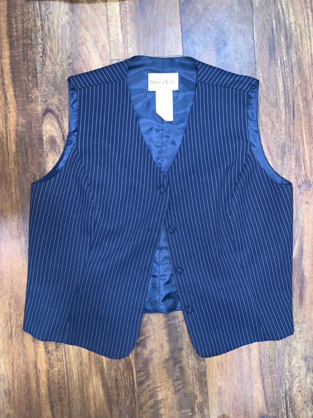 Danny & Nicole Navy Pinstripe Men's Vest NWOT